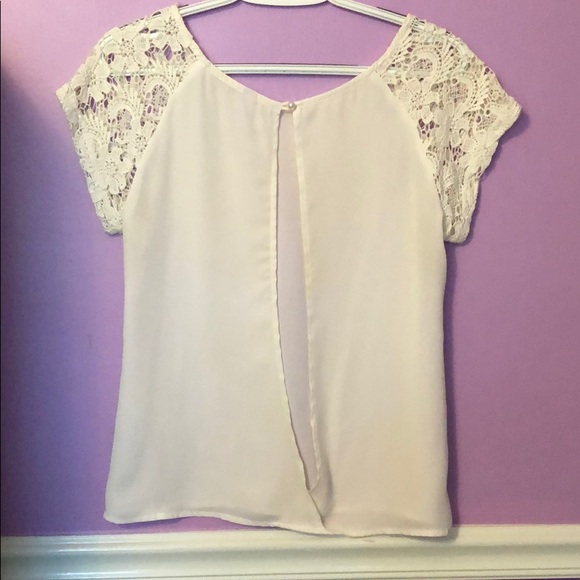 ⭐️Blouse with Lace Short Sleeves - Picture 2 of 4